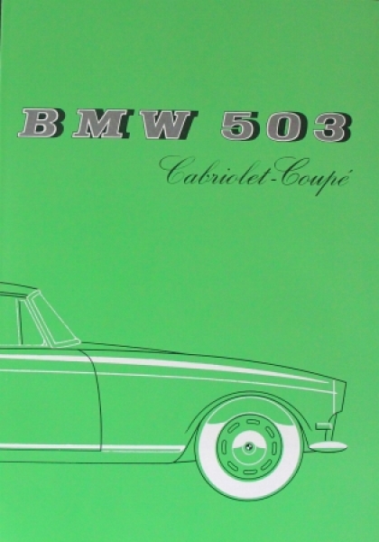 BMW 503 Convertible Coupe Modelprogram 1958 Carbrochure (1130)