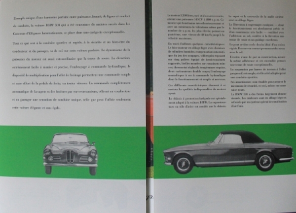 BMW 503 Convertible Coupe Modelprogram 1958 Carbrochure (1130)