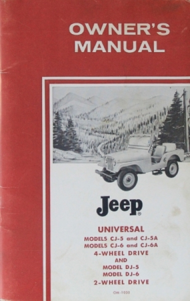 Jeep Kaisers Model CJ-5/6 Universal 1965 Ownersmanual (1174)