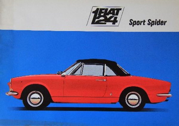 Fiat 124 Sport Spider Modelprogram 1967 Carbrochure (7478)