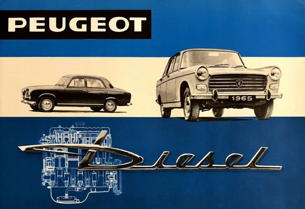 Peugeot 403 - 404 Diesel Modelprogram 1965 Carbrochure (4789)