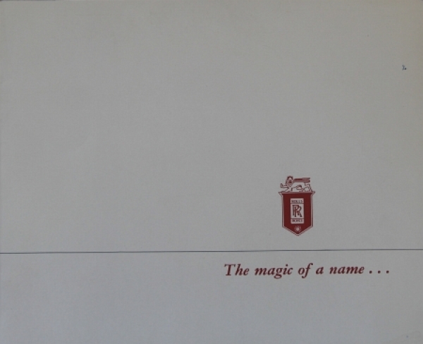 Rolls-Royce Modelprogram 1958 "The magic of a name" Carbrochure (1346)