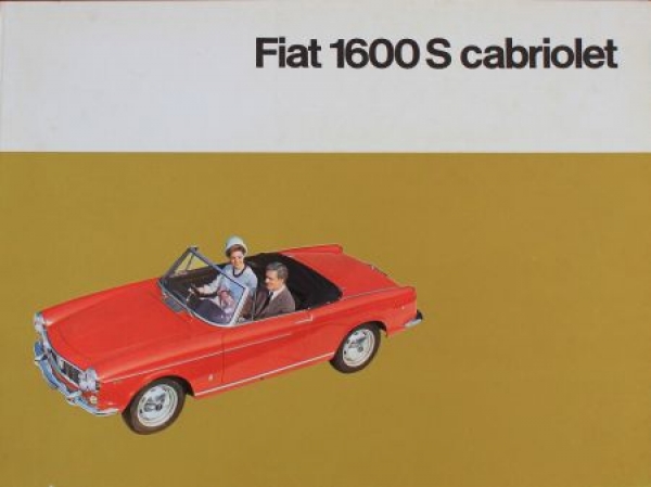 Fiat 1600 S Cabriolet Modellprogramm 1963 Automobilprospekt (0912)
