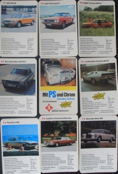 Berliner Spielkarten "Mit PS und Chrom" Cardgame 1974 (1447)