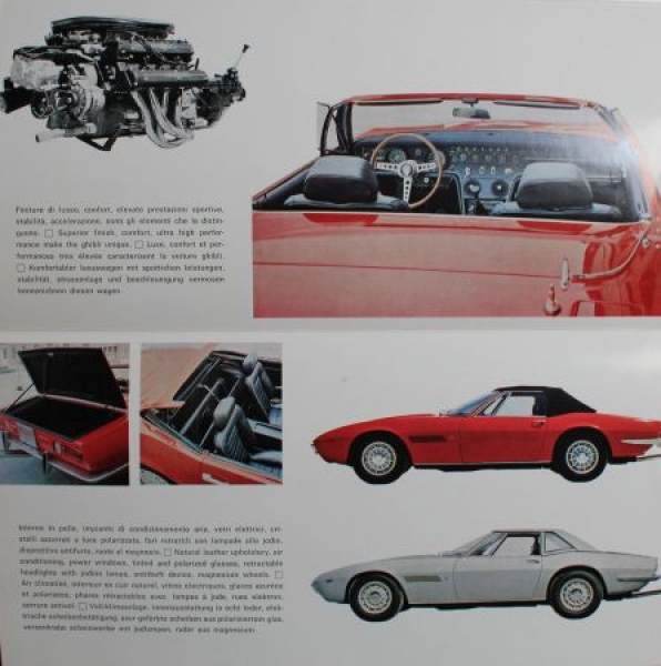 Maserati Ghibli Spyder Modelprogram 1969 Carbrochure (0979)