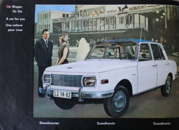 Wartburg 1000 Modellprogramm 1966 "Der neue Wartburg" Automobilprospekt (1463)