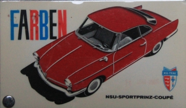 NSU Prinz Sport Coupe Spider 1964 Farbmustertafeln (1525)