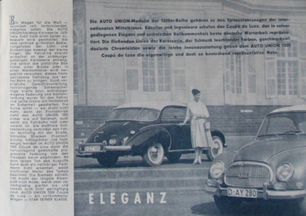 Auto-Union 1000 Coupe de Luxe Modelprogram 1964 Carbrochure (1533)