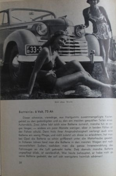 Windecker "Besser fahren mit dem Olympia" Opel-Olympia Manual 1951 (4235)