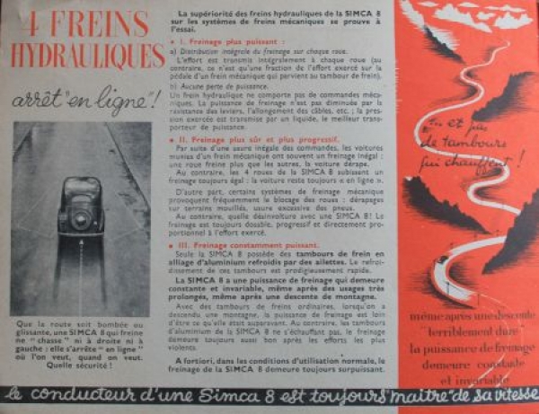 Simca 1100  Modelprogram 1938 "Plus de moins de 9" Carbrochure (4259)