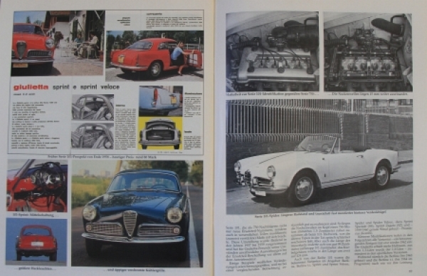 Schrader "Alfa Romeo Giulietta - Moto Klassik Spezial" Alfa-Romeo History 1985 (1662)