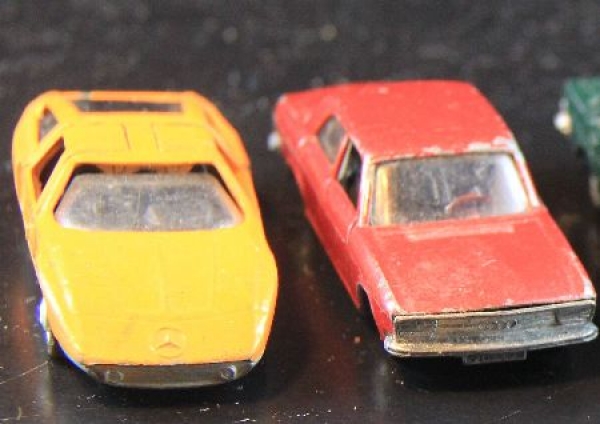 Schuco Lot 1972 five Cars Mercedes, Audi, VW, BMW DieCast Models (1762)