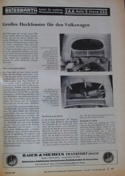 "Auto-Markt" Automobile-Magazine 1959 Borgward-Motiv (4435)