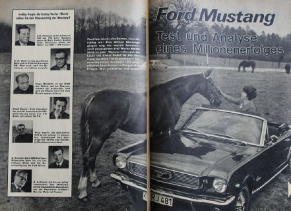 "Hobby - Das Magazin der Technik" 1966 Ford Mustang Technik-Magazin (4476)