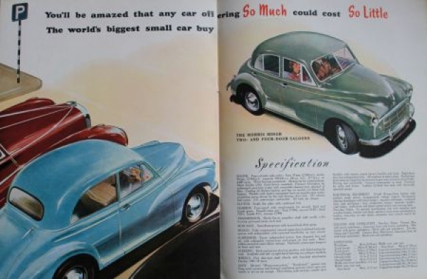 Morris Modelprogram 1951 "Quality first" Carbrochure (4607)