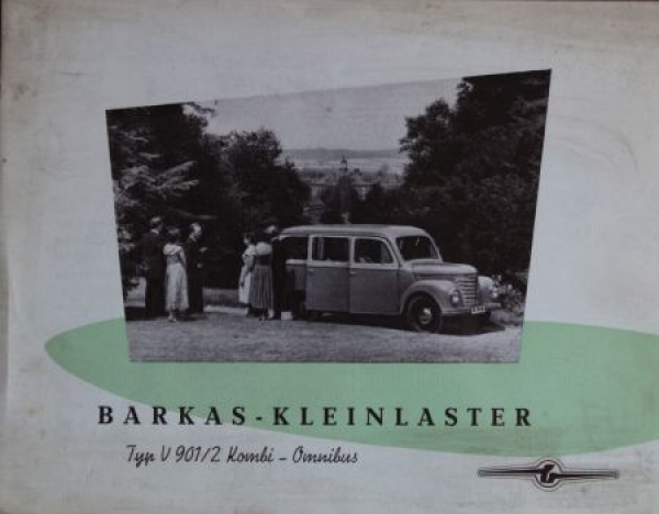 Barkas Truck Typ V 901 Station Wagon Modelprogram 1957 Truckbrochure (4602)
