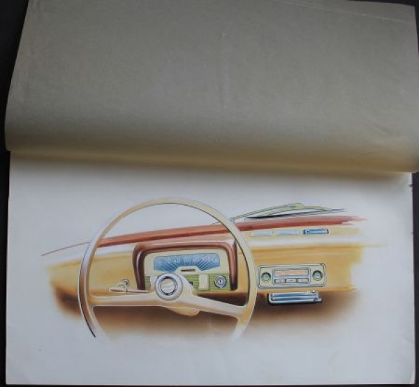 Glas Isar 700 Dashboard 1958 original drawing by M. Heinzmann (4600)
