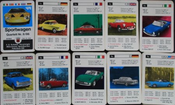 Schmid Spiele "Sportwagen" 1967Cardgame (4667)