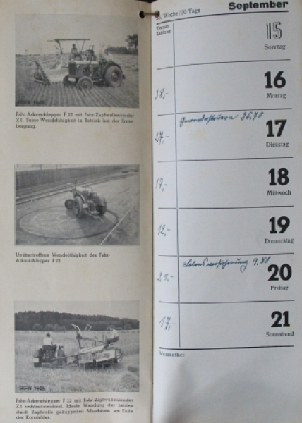 Fahr Tractor-Factoryearcalendar 1940 (2065)