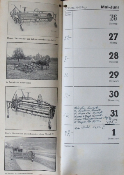 Fahr Tractor-Factoryearcalendar 1940 (2065)