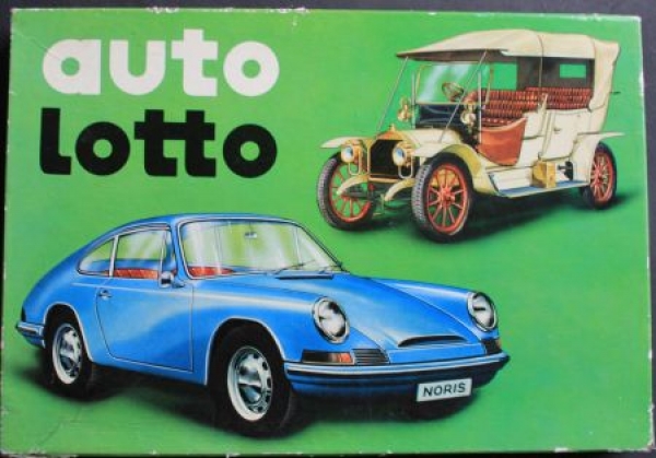 Noris Spiele "Auto-Lotto" 1968 Automobile-Memory-Boardgame Porsche (4690)