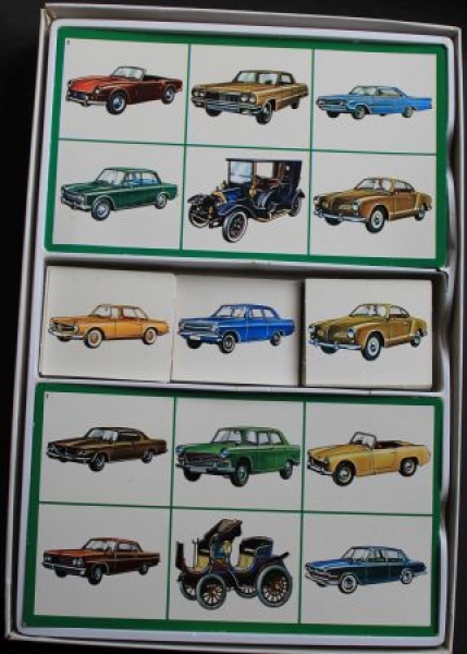 Noris Spiele "Auto-Lotto" 1968 Automobile-Memory-Boardgame Porsche (4690)