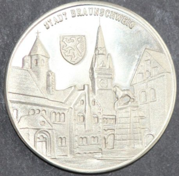 Volkswagen 1988 "50 Jahre VW Werk Braunschweig" VW-Gedenkmünze in Originalbox (4679)