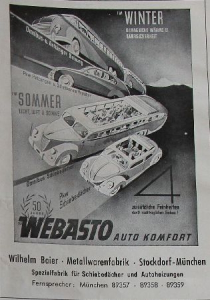 "Der Automarkt - Auto- und Motorradzeitschrift" Automobil-Magazine 1951 Anniversary Issue (2124)