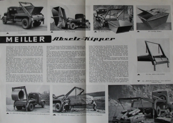 Meiller Kipper Specialbodies Modelprogram 1958 Truckbrochure (2128)