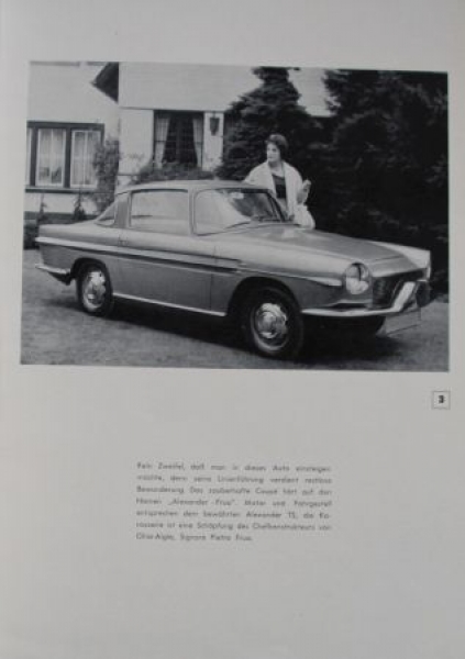 Lloyd Alexander Frua Modellprogramm 1958 Automobil-Pressemappe (4711)