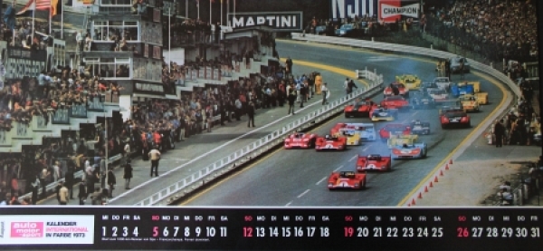 Auto, Motor & Sport "Kalender in Farbe International" Motorsport-Jahreskalender 1973 (2212)