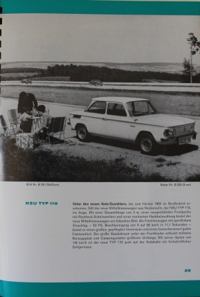 NSU Prinz 110 Modelprogram 1968 Presskit (2230)