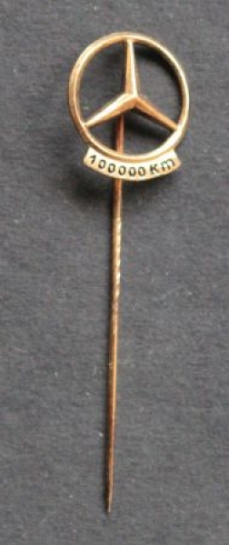 Mercedes-Benz 1953 Urkunde 100.000 km mit goldener Anstecknadel in Box (8937)
