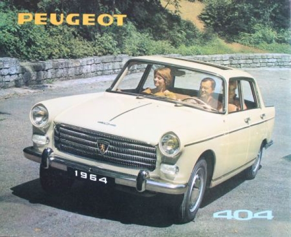 Peugeot 404 Modelprogram 1964 Carbrochure (4805)