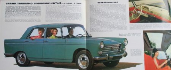 Peugeot 404 Modelprogram 1964 Carbrochure (4805)