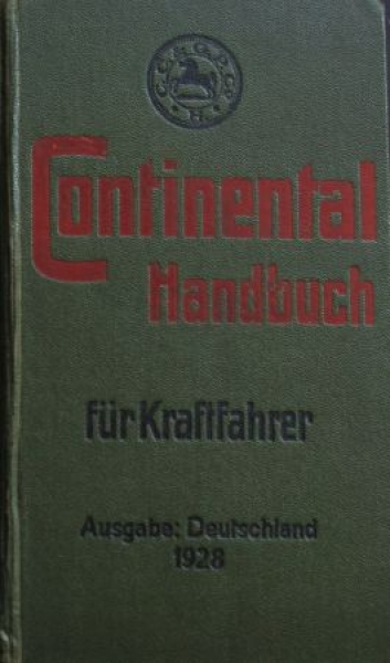 "Continental Handbuch für Kraftfahrer" Continental-Jahrbuch 1928 (5370)