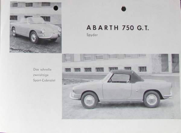 Abarth Modelprogram 1959 Carbrochure (2269)