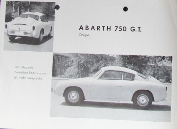 Abarth Modelprogram 1959 Carbrochure (2269)