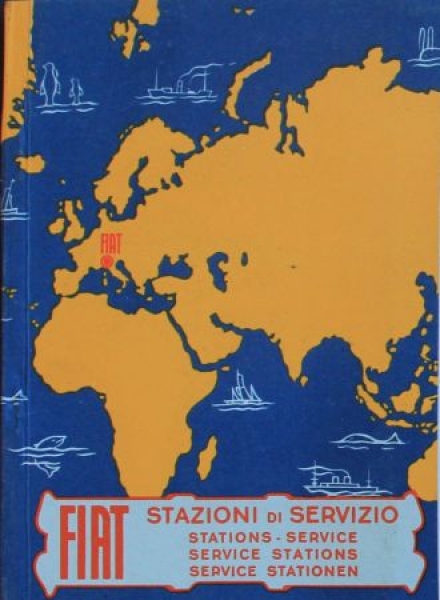 Fiat Service 1958 "Stazinoi di Servizio" Automobil-Händlerverzeichnis (3579)