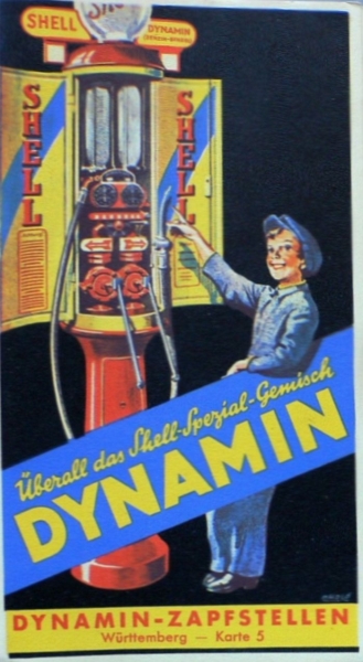 Shell "Dynamin ueberall das Shell Spezialgemisch" 1928 Gasstation-Brochure (5435)
