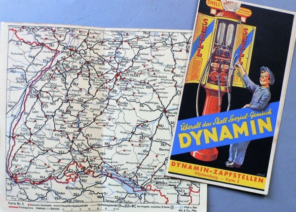 Shell "Dynamin ueberall das Shell Spezialgemisch" 1928 Gasstation-Brochure (5435)
