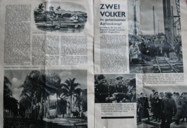 Volkswagen "Arbeitertum" 1938 NS-Magazine with VW-KdF-Story (4946)