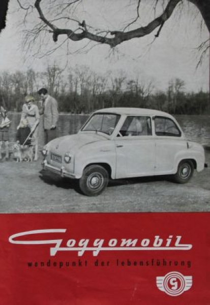 Glas Goggomobil Modelprogram 1953 "Wendepunkt der Lebensfuehrung" Carbrochure (5279)