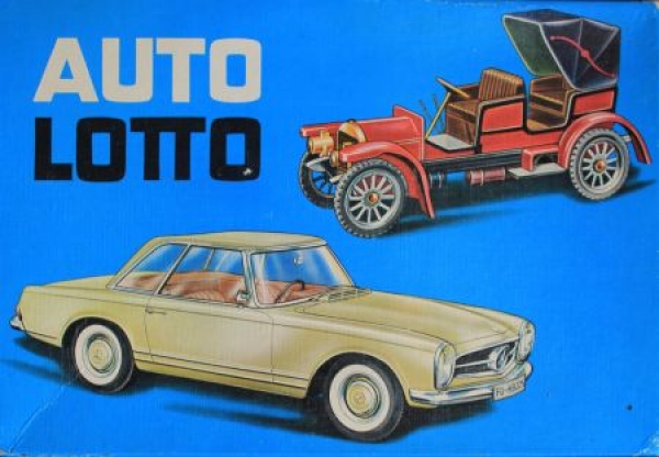 Noris Spiele "Auto-Lotto" 1968 Automobile-Memory-Boardgame Mercedes-Benz (5281)