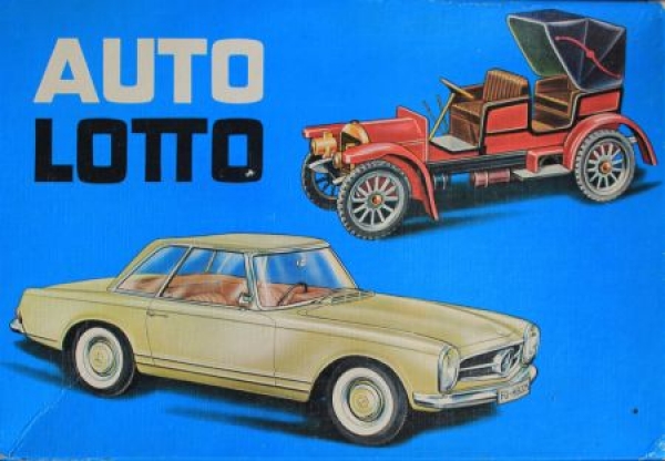 Noris Spiele "Auto-Lotto" 1968 Automobil-Memory-Brettspiel Mercedes-Benz (5281)