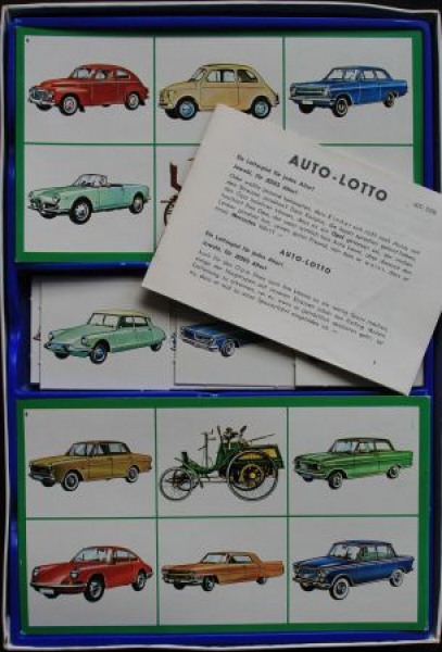 Noris Spiele "Auto-Lotto" 1968 Automobil-Memory-Brettspiel Mercedes-Benz (5281)