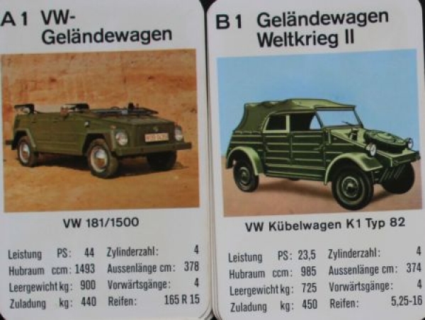 Altenburg Spielkarten "Gelaendewagen" 1975 Cardgame (5273)