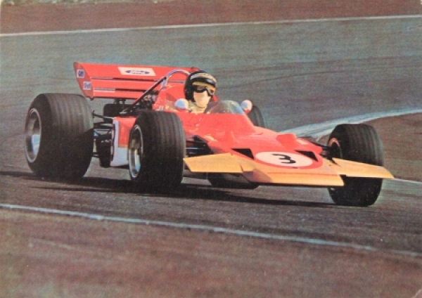 Motorracing 1970 six Motorracer Hruby Postcards (2375)
