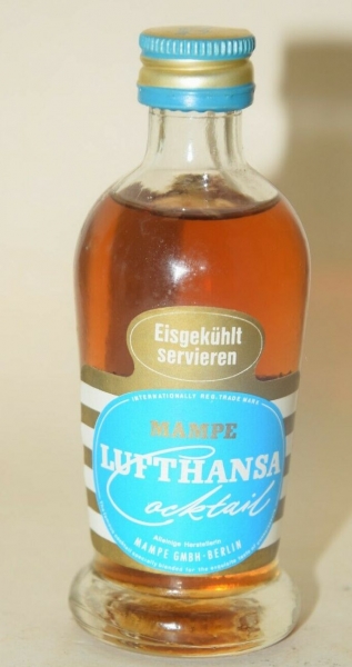 Lufthansa Cocktail 1964 Liqueurbottle Mampe Berlin (3030)