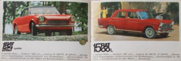 Fiat Modelprogram 1968 Carbrochure (6117)